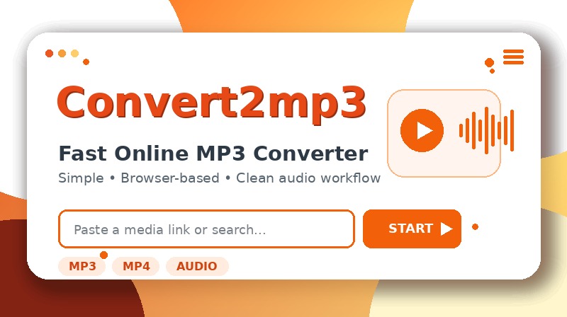 Convert2mp3 Online MP3 Converter Banner